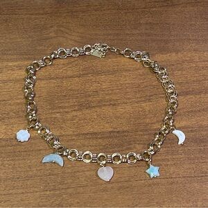 LUNA NORTE Multi Stone Charm Necklace Made With Genuine Gemstones NWTS